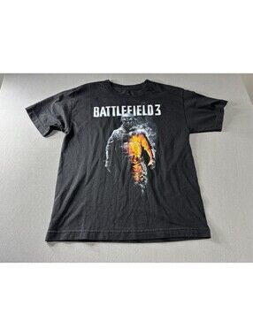 Boys L Battlefield 3 T-Shirt Black EA Games